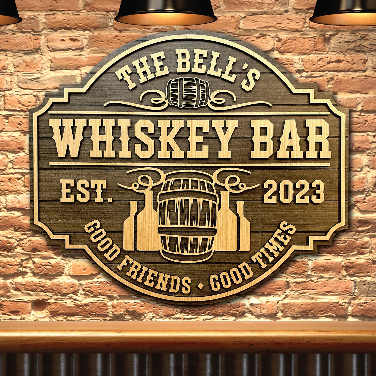 Personalized Whiskey Bar Sign