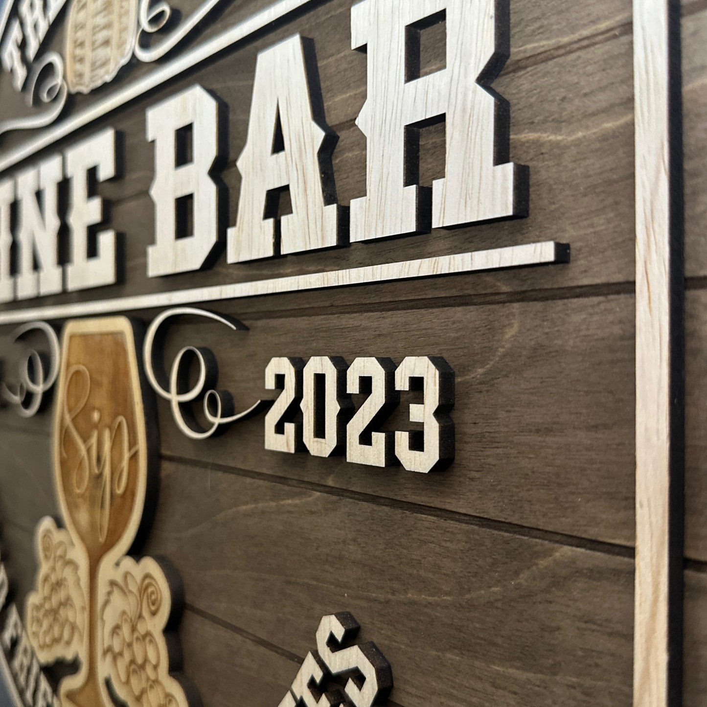 Personalized Wine Bar Sign