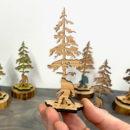 Mini Bigfoot Scene - Laser Cut 5mm Thick Wood