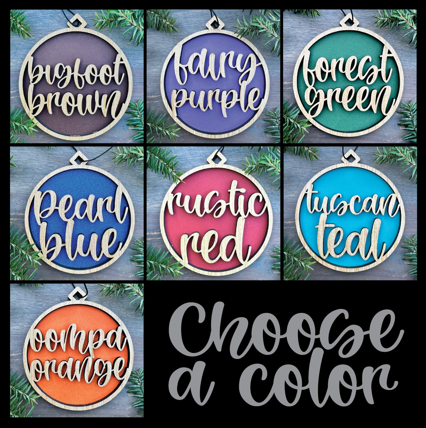 Personalized Butterfly Wood Ornament with Name