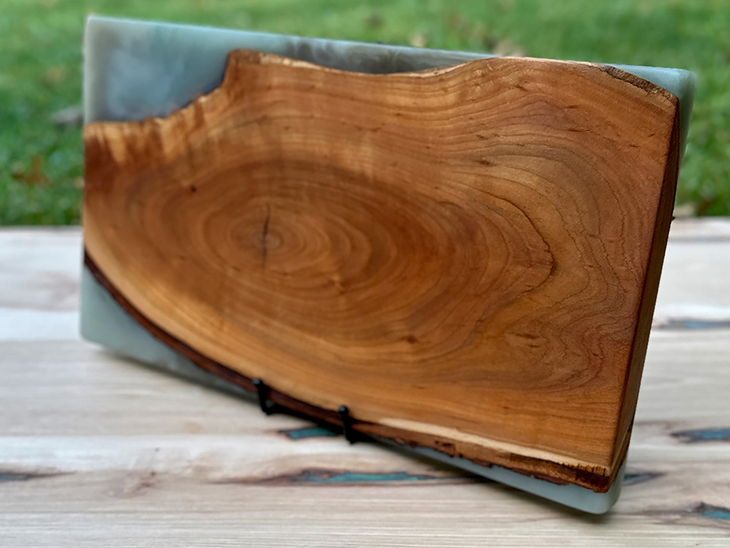 Cherry Wood Slice Epoxy Cutting Board