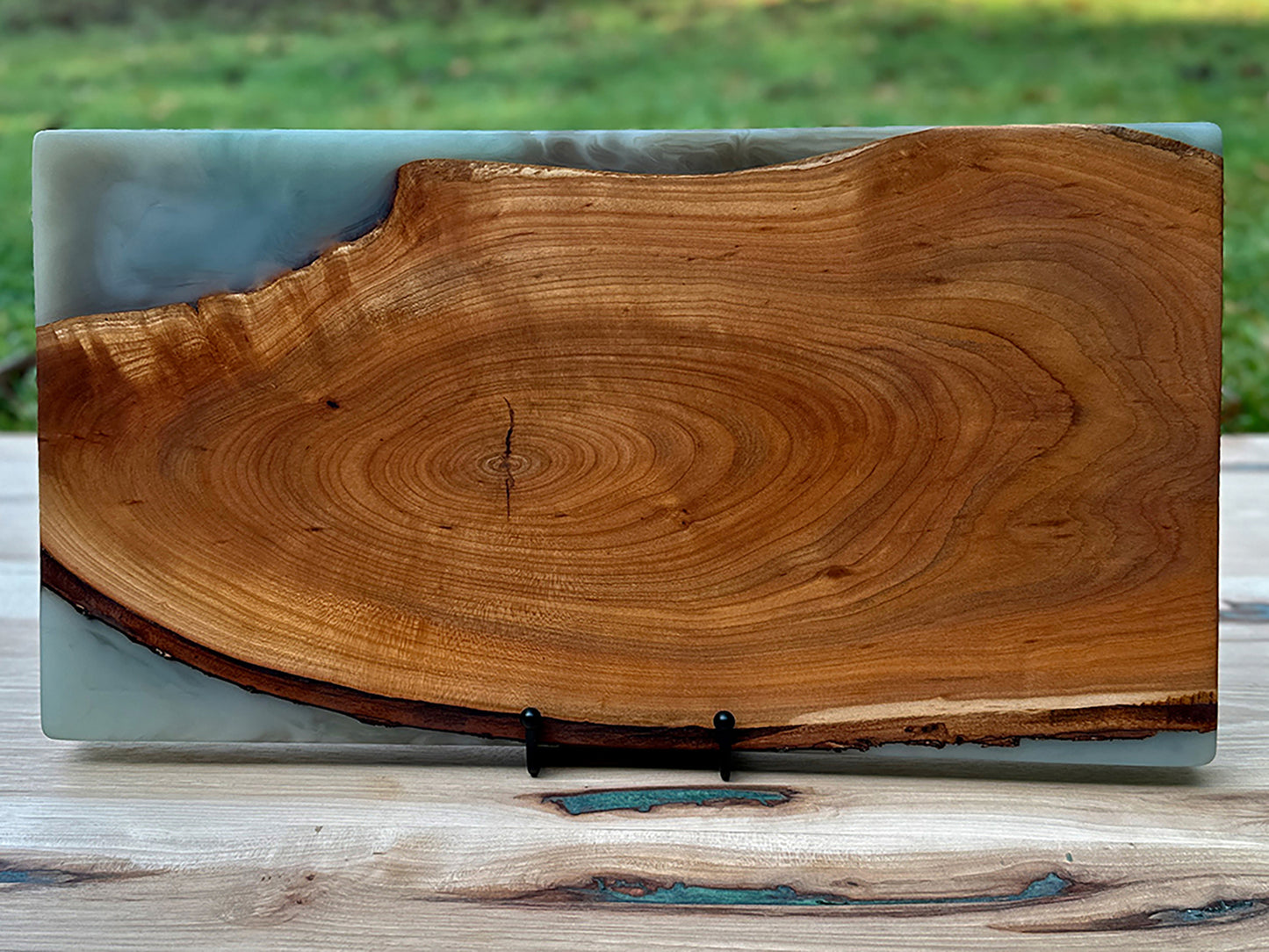Cherry Wood Slice Epoxy Cutting Board