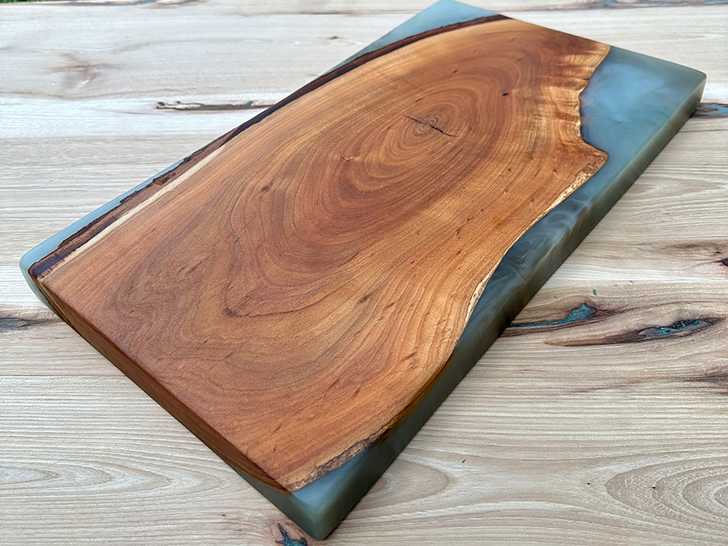 Cherry Wood Slice Epoxy Cutting Board