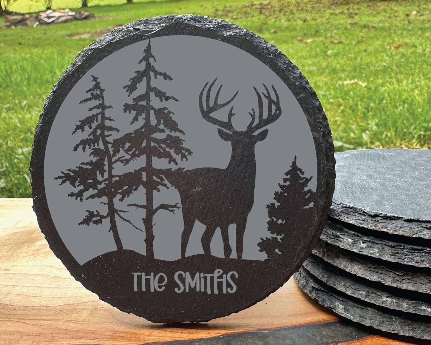 Personalized Wildlife Slate Coaster
