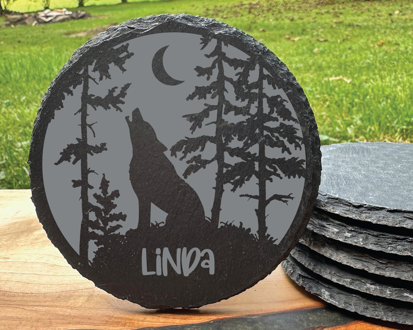 Personalized Wildlife Slate Coaster