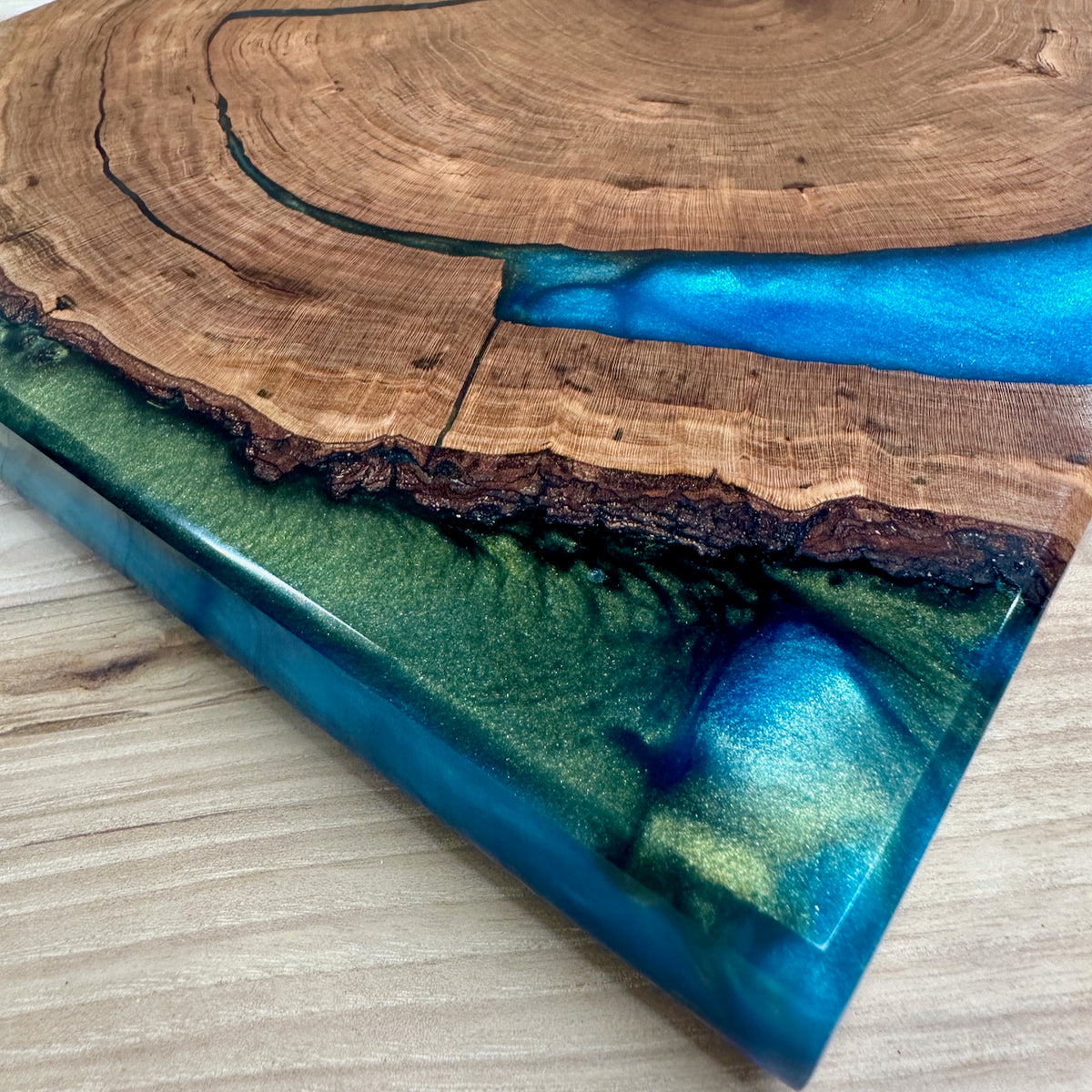 Handcrafted Epoxy Cherry Hardwood Cutting Board