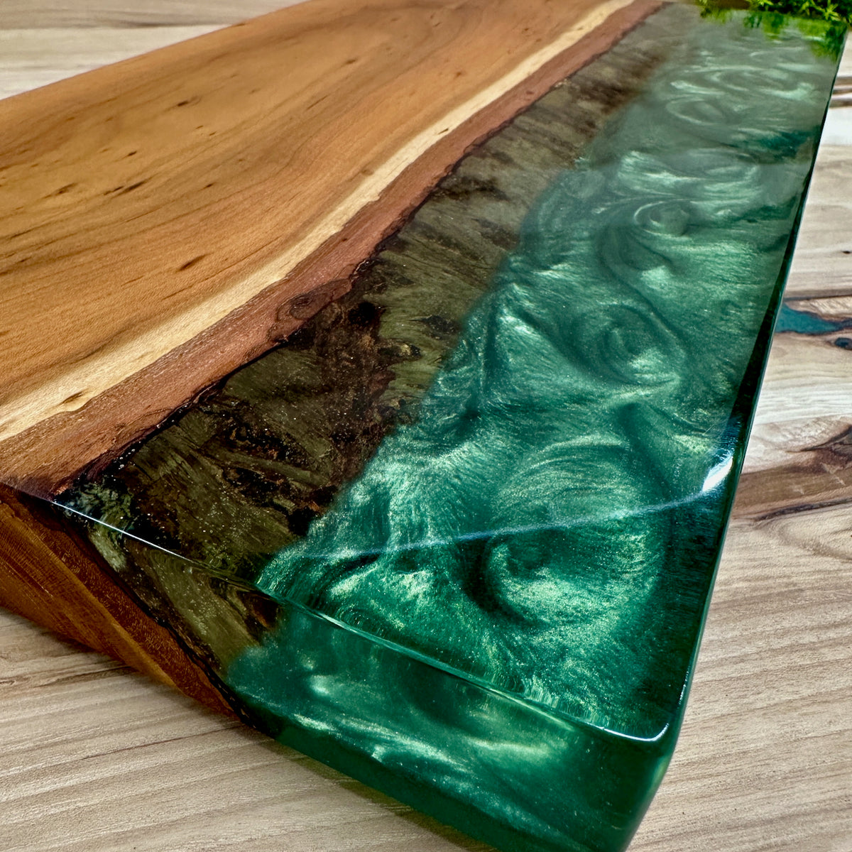 Handcrafted Epoxy Cherry Hardwood Cutting Board