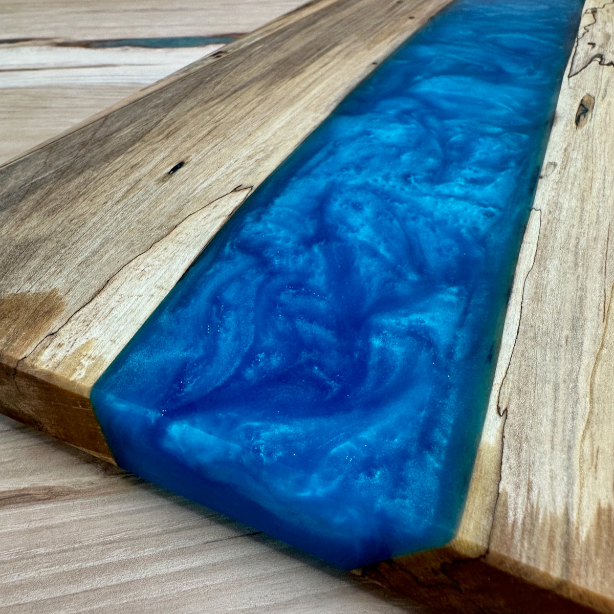 Handcrafted Epoxy Ambrosia Maple Hardwood Cutting Board
