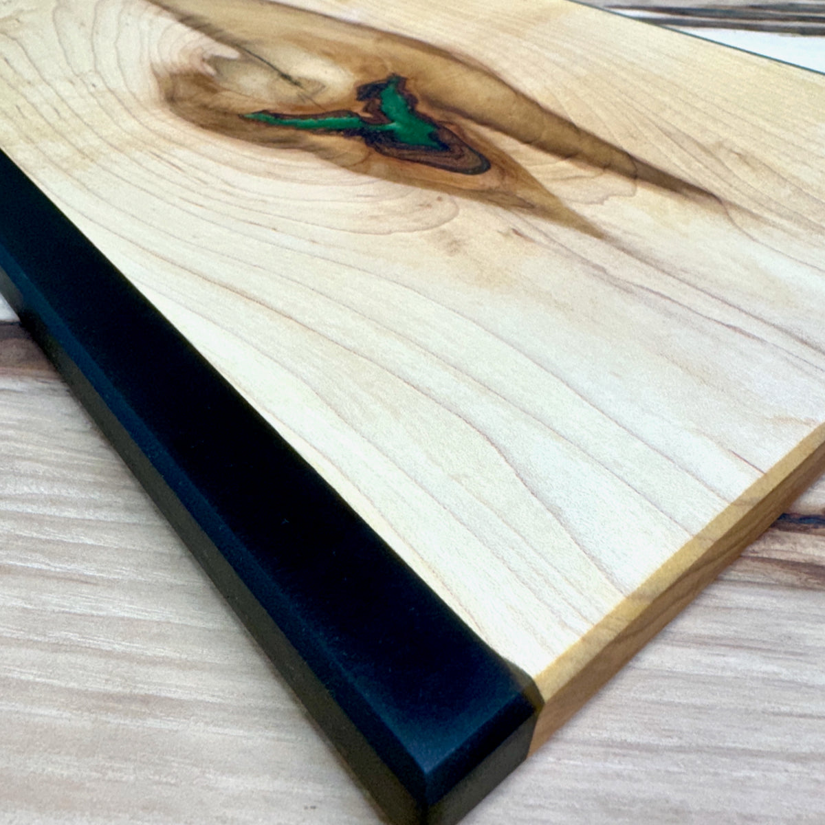Handcrafted Epoxy Hickory Hardwood Cutting Board