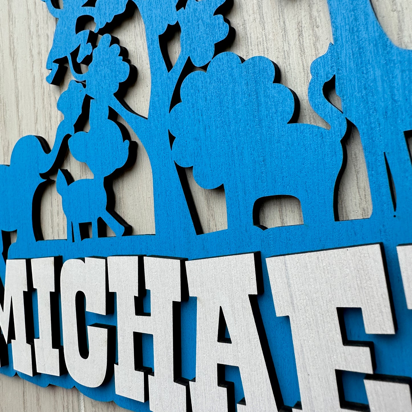 Zoo Animals Nursery Name Sign