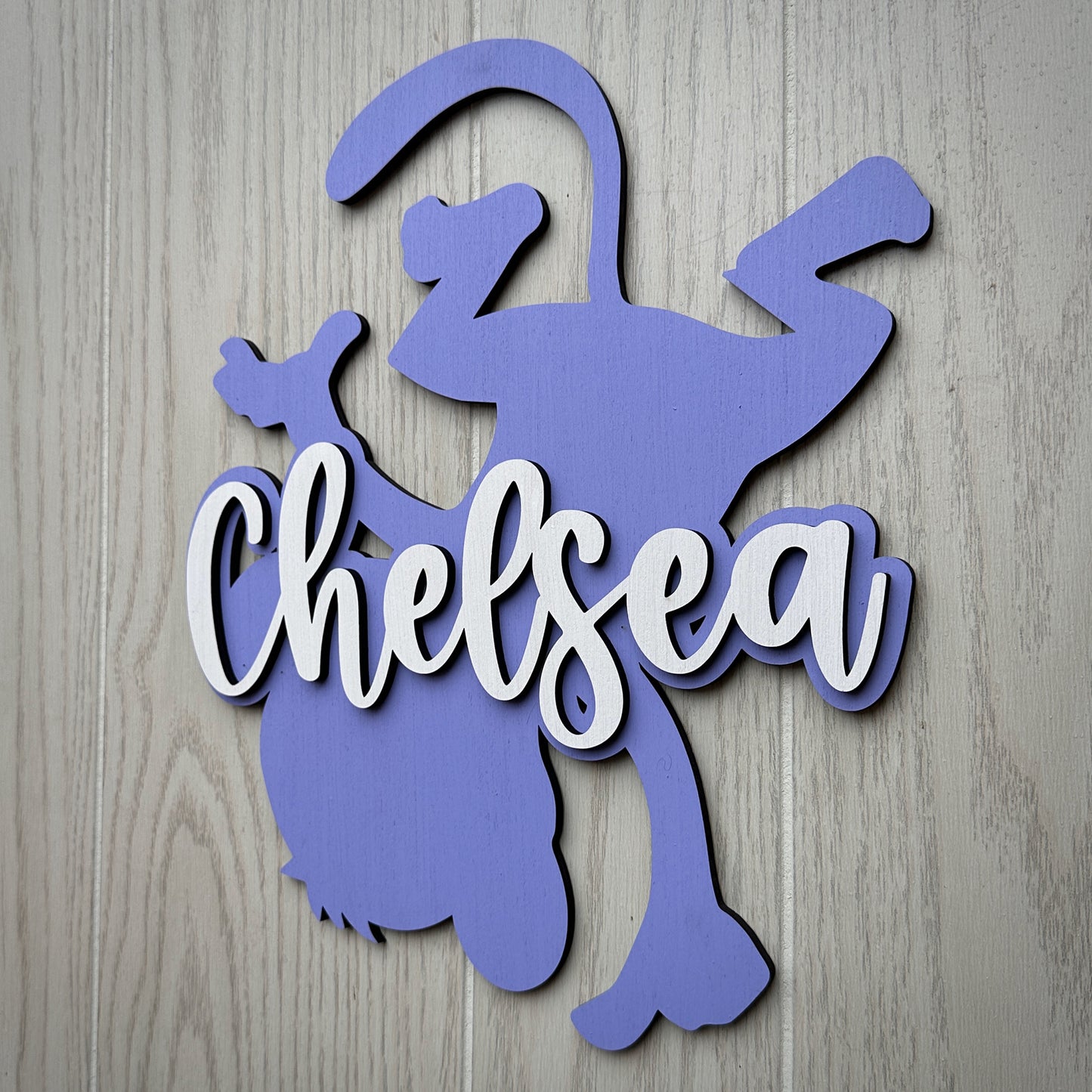 Hanging Monkey Nursery Name Sign