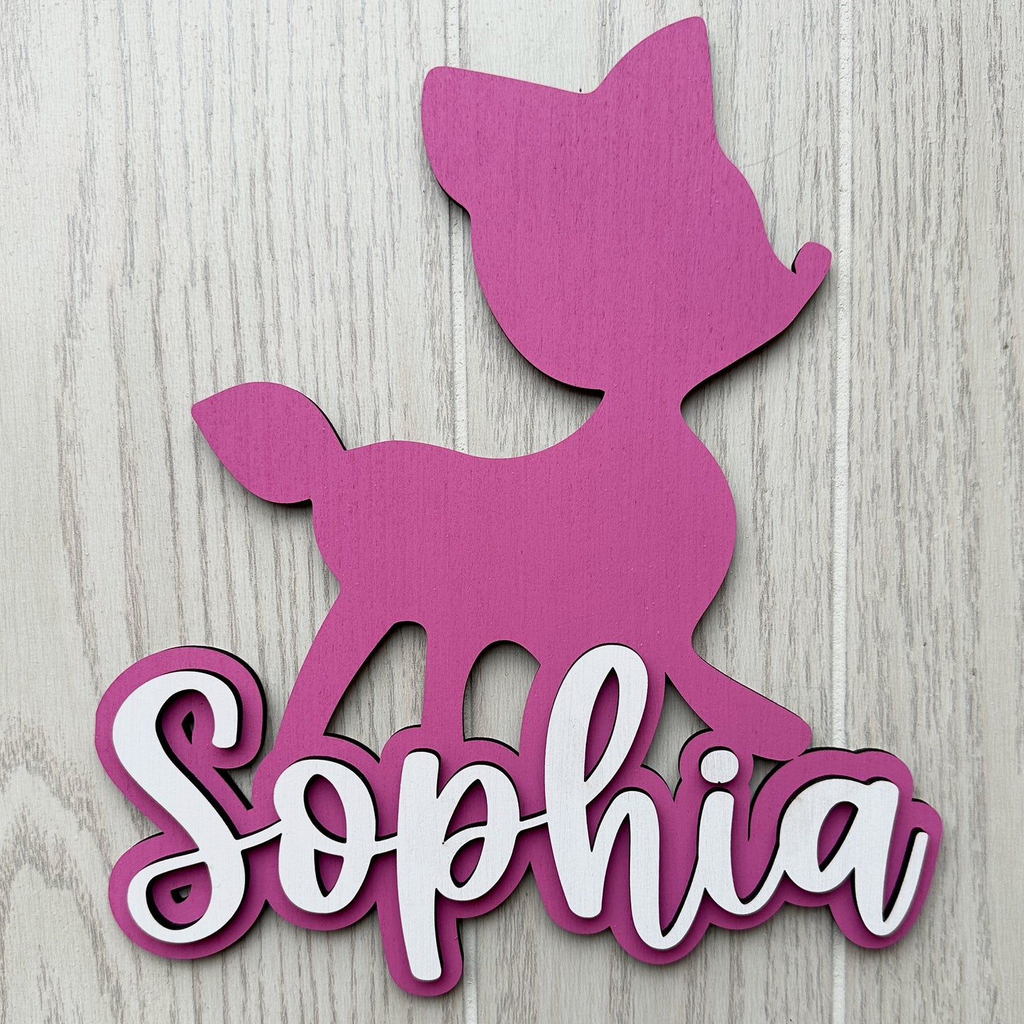 Baby Deer Nursery Name Sign