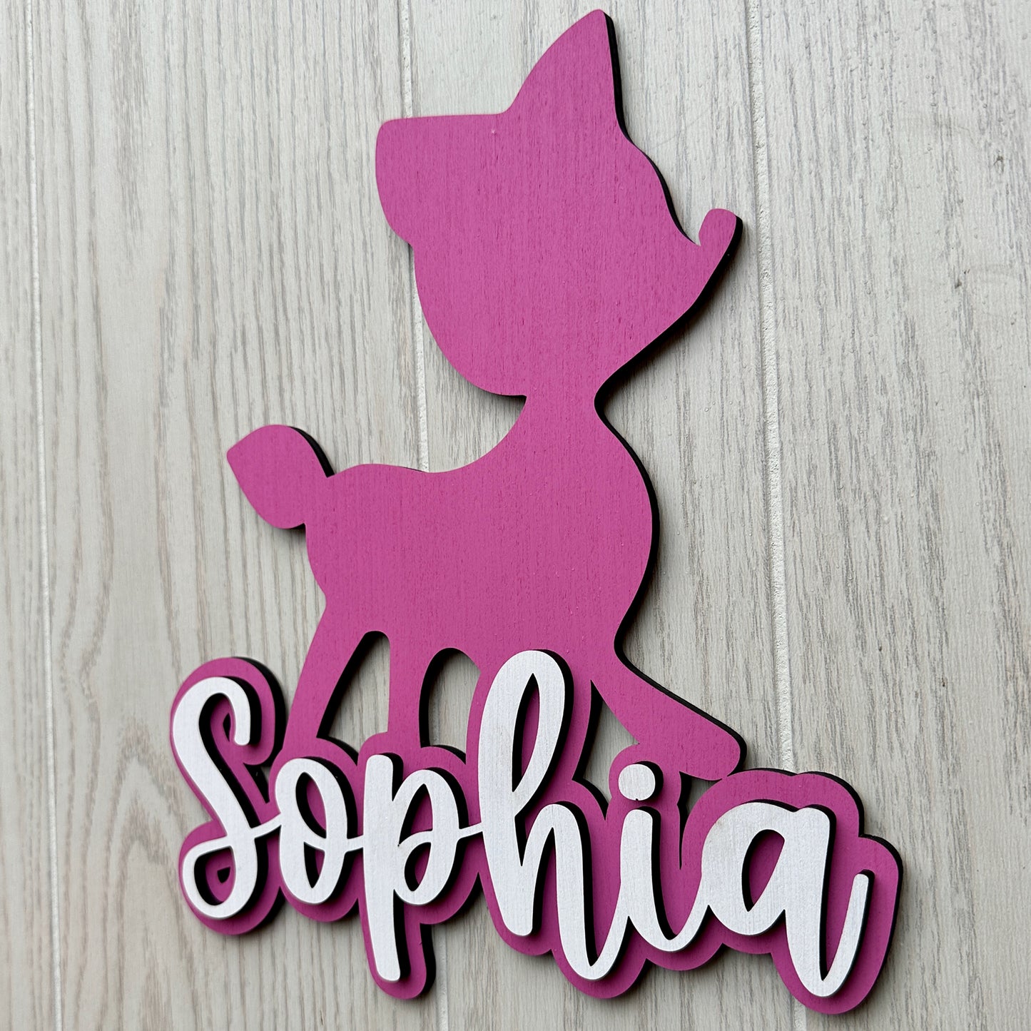 Baby Deer Nursery Name Sign