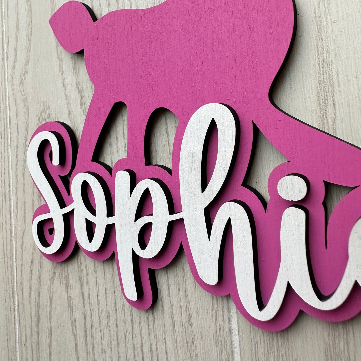 Baby Deer Nursery Name Sign