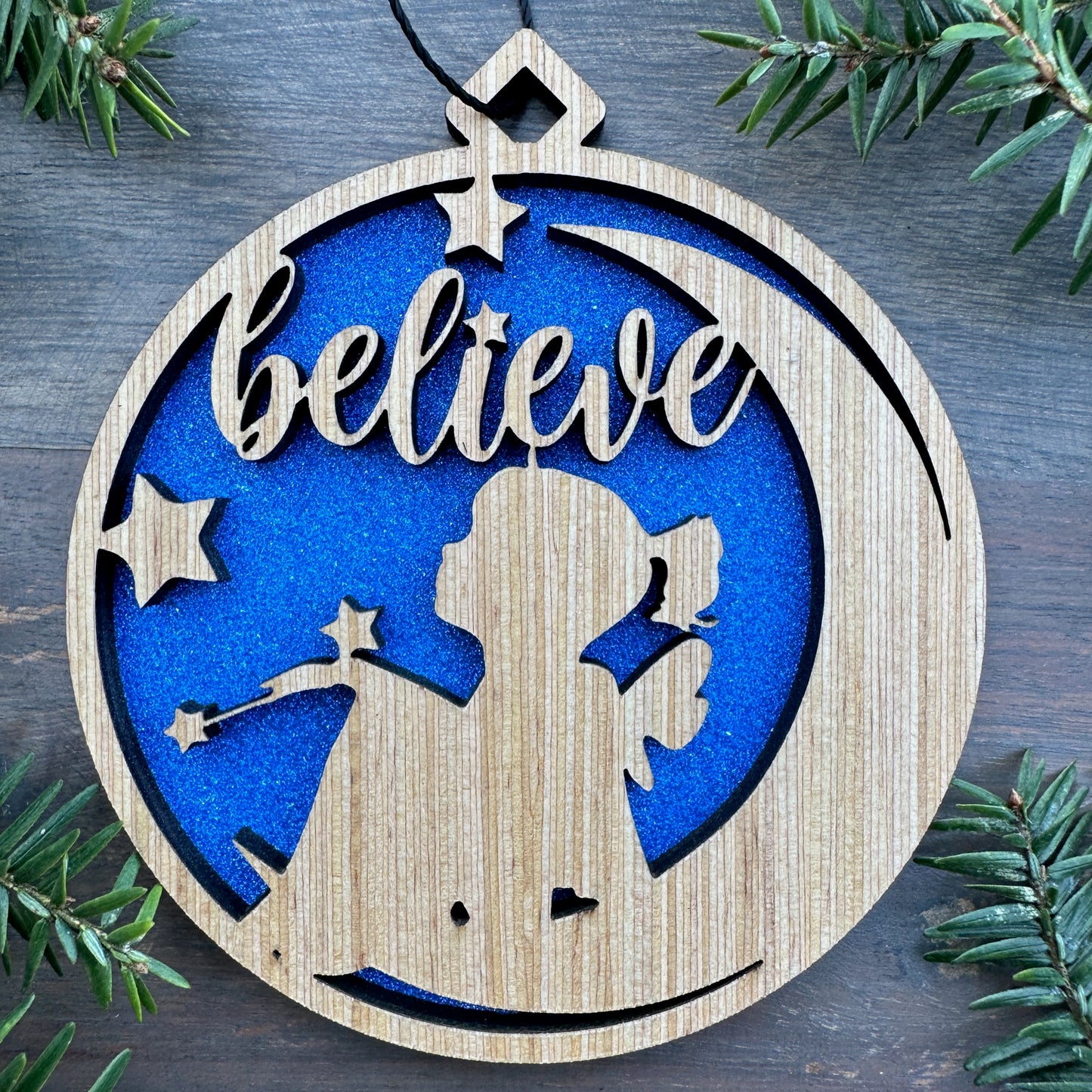Fairy Believe Wood Ornament