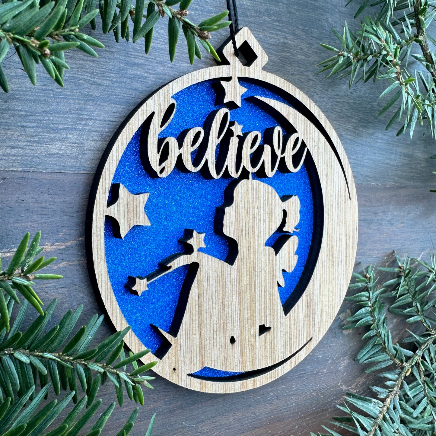 Fairy Believe Wood Ornament