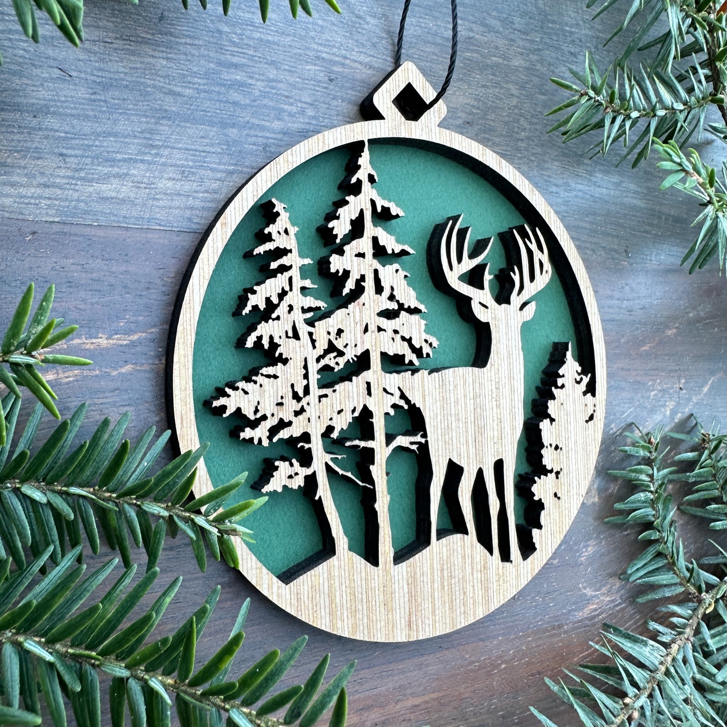 Whitetail Buck Wood Ornament