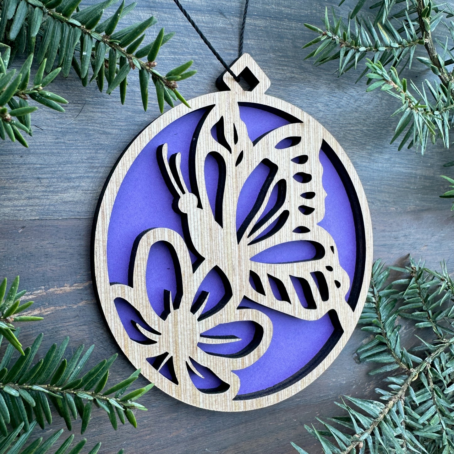 Butterfly Wood Ornament