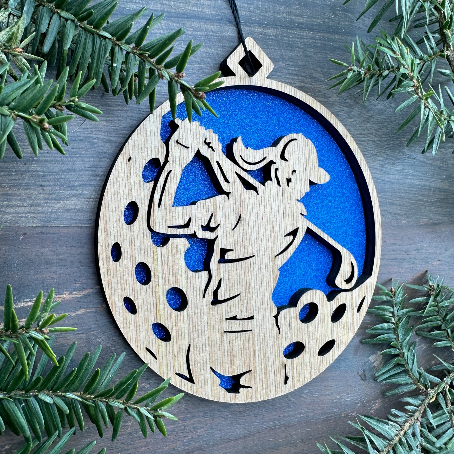 Female Golfer Wood Ornament