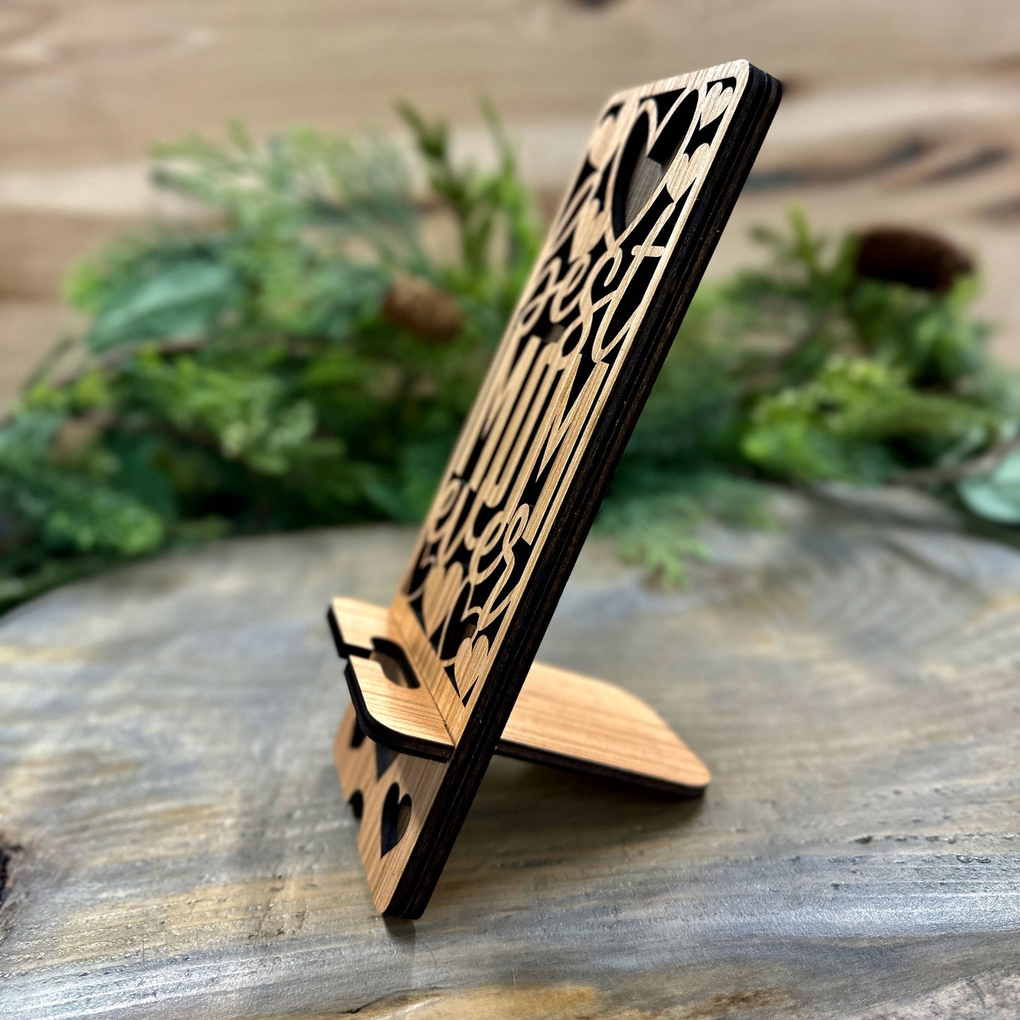 Wood Phone Stand and Decor - Best Mom Ever - Gift for Mom