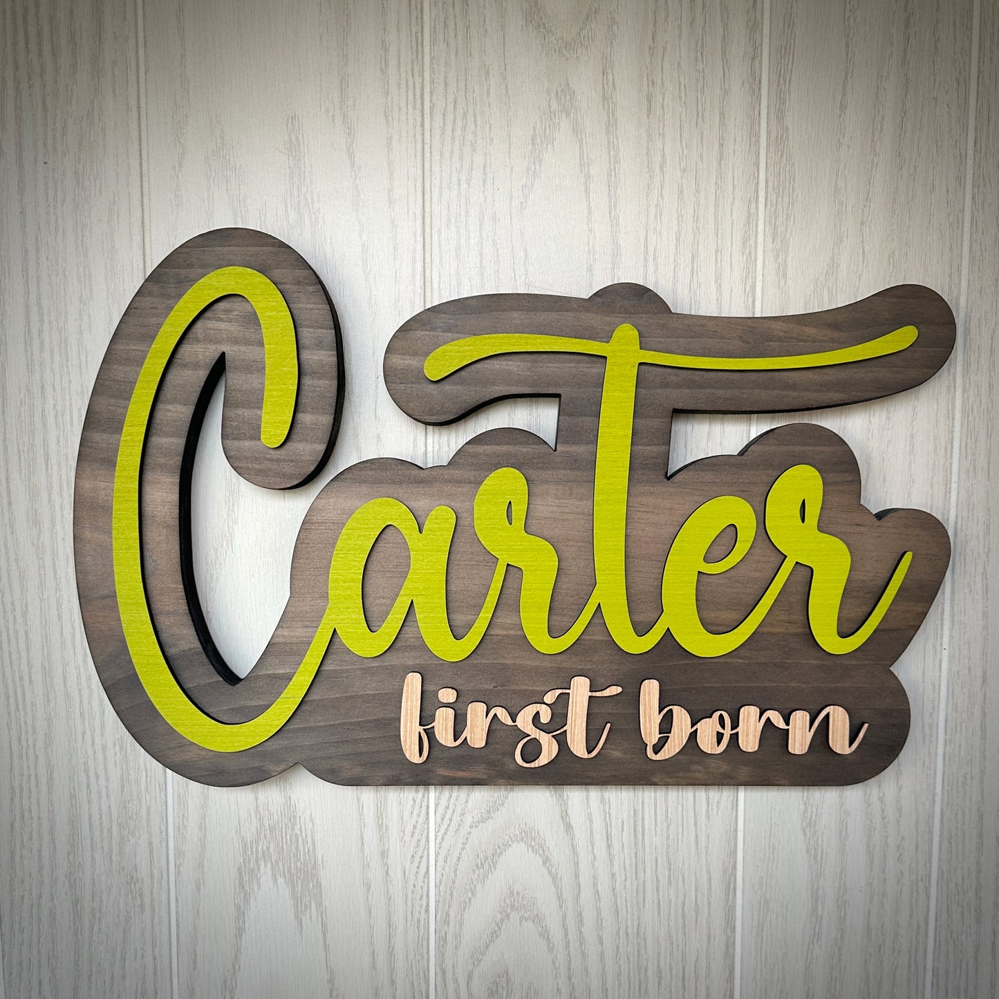Personalized Newborn Baby Sign for Wall Hanging or Table Top