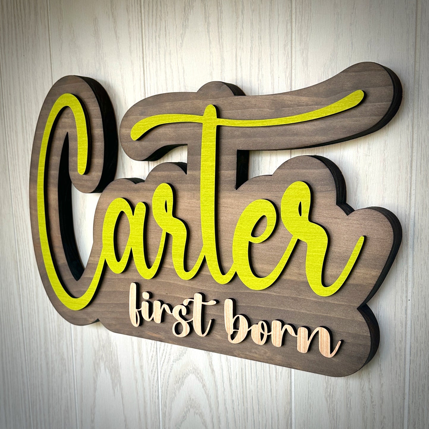 Personalized Newborn Baby Sign for Wall Hanging or Table Top