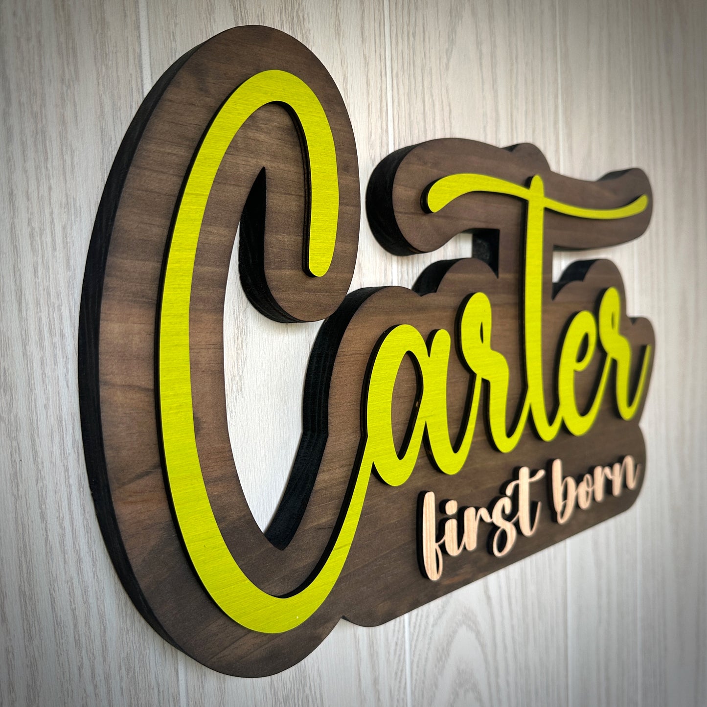 Personalized Newborn Baby Sign for Wall Hanging or Table Top