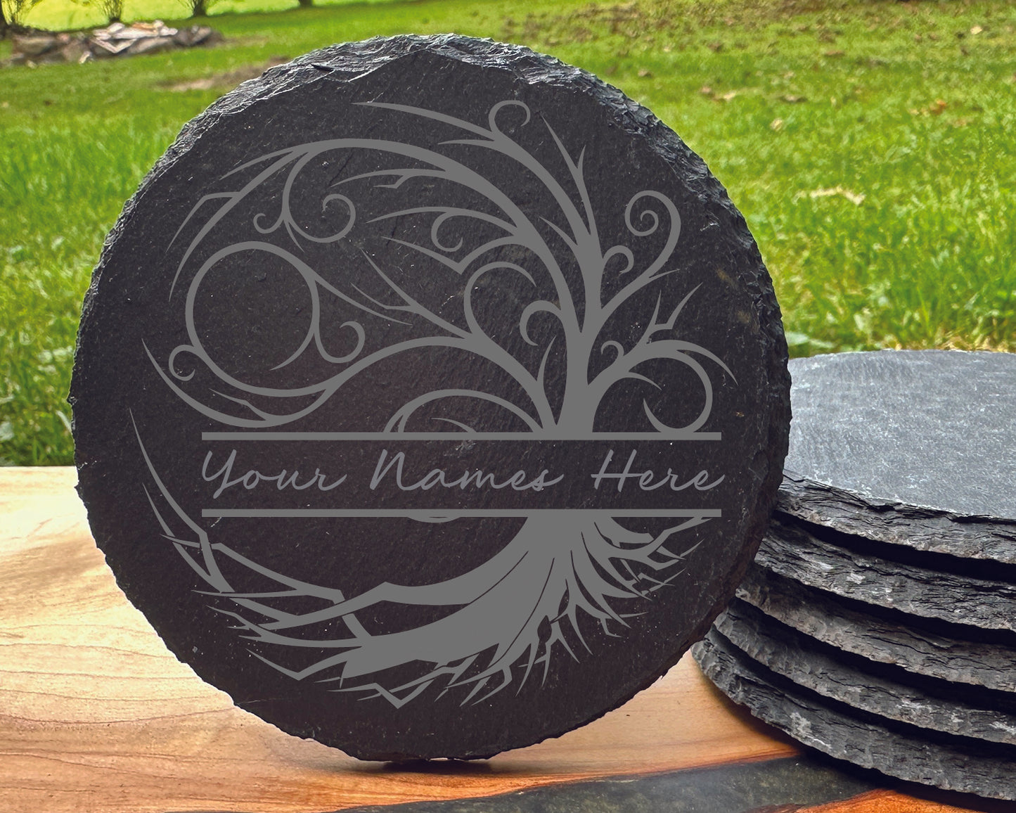 Personalized Whimsical Slate Coaster