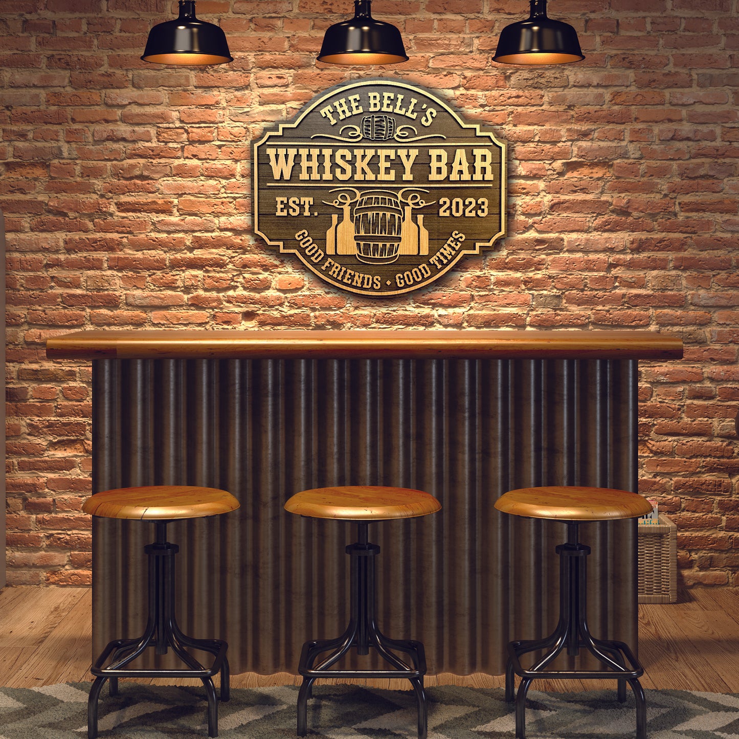 Personalized Whiskey Bar Sign