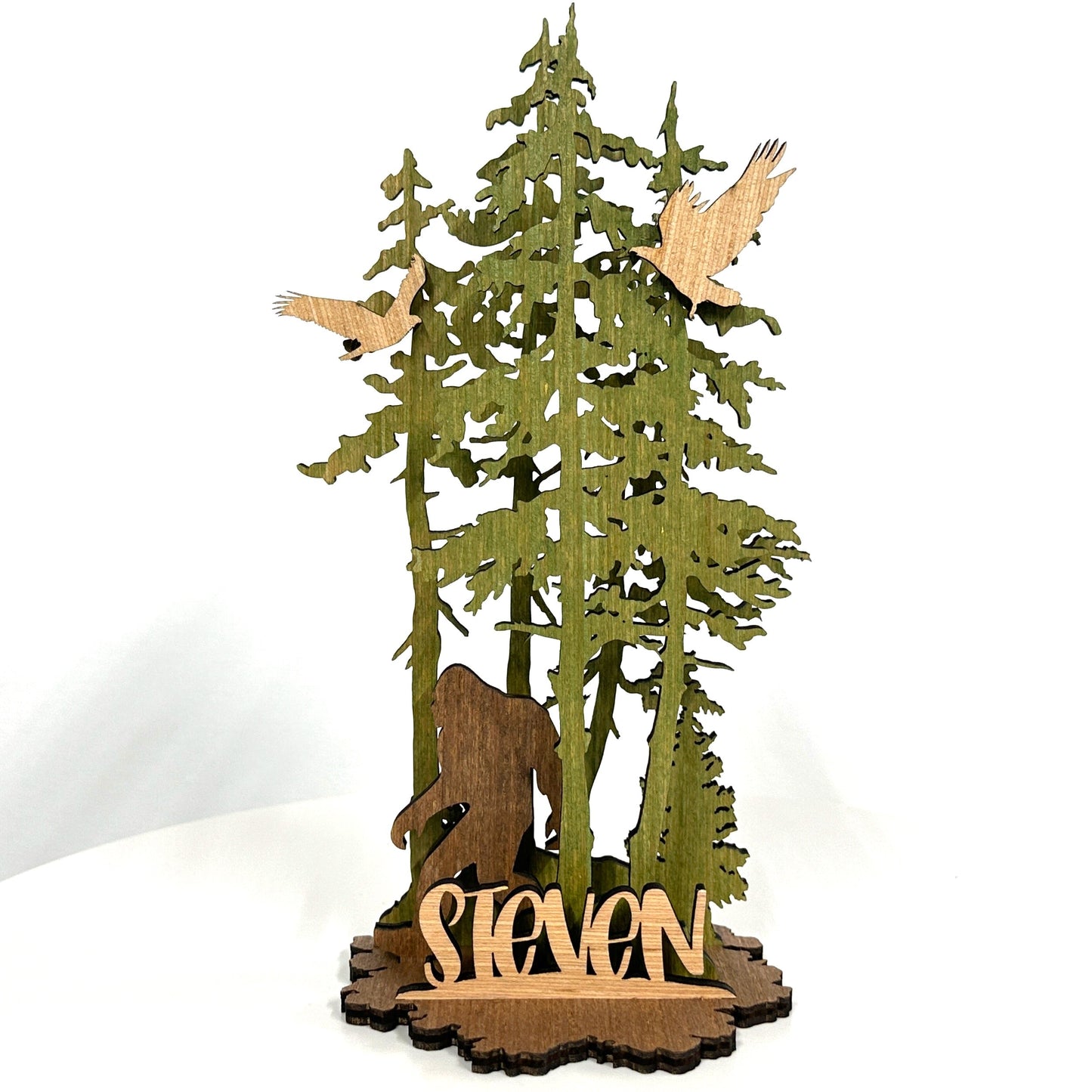 Personalized Three Dimension Bigfoot Scene Centerpiece