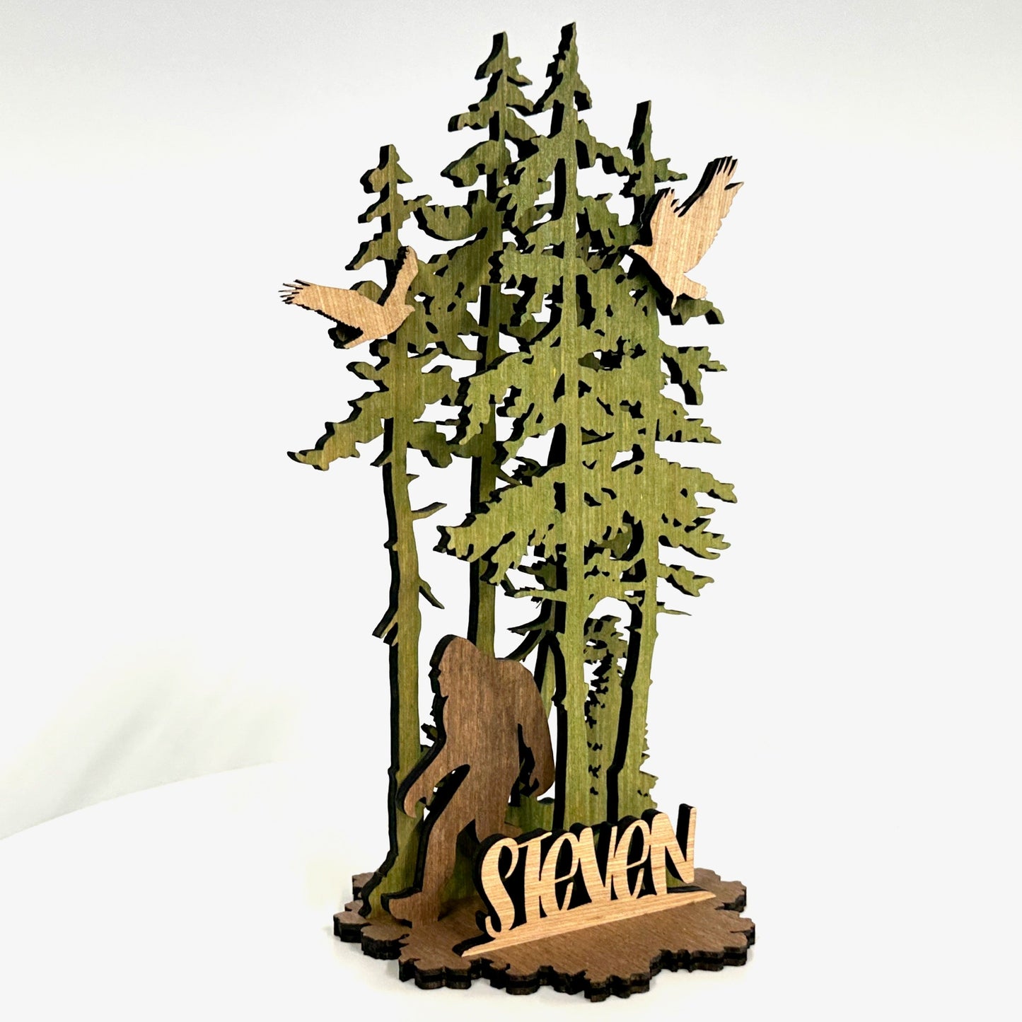 Personalized Three Dimension Bigfoot Scene Centerpiece