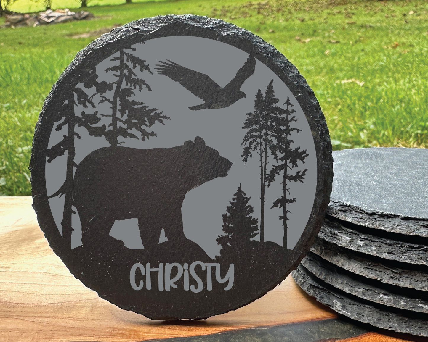 Personalized Wildlife Slate Coaster