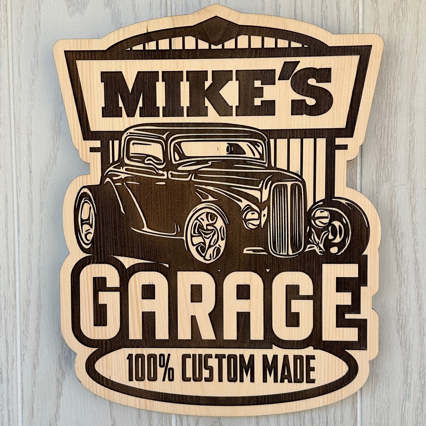 Custom Personalized 50's Hot Rod Garage Sign