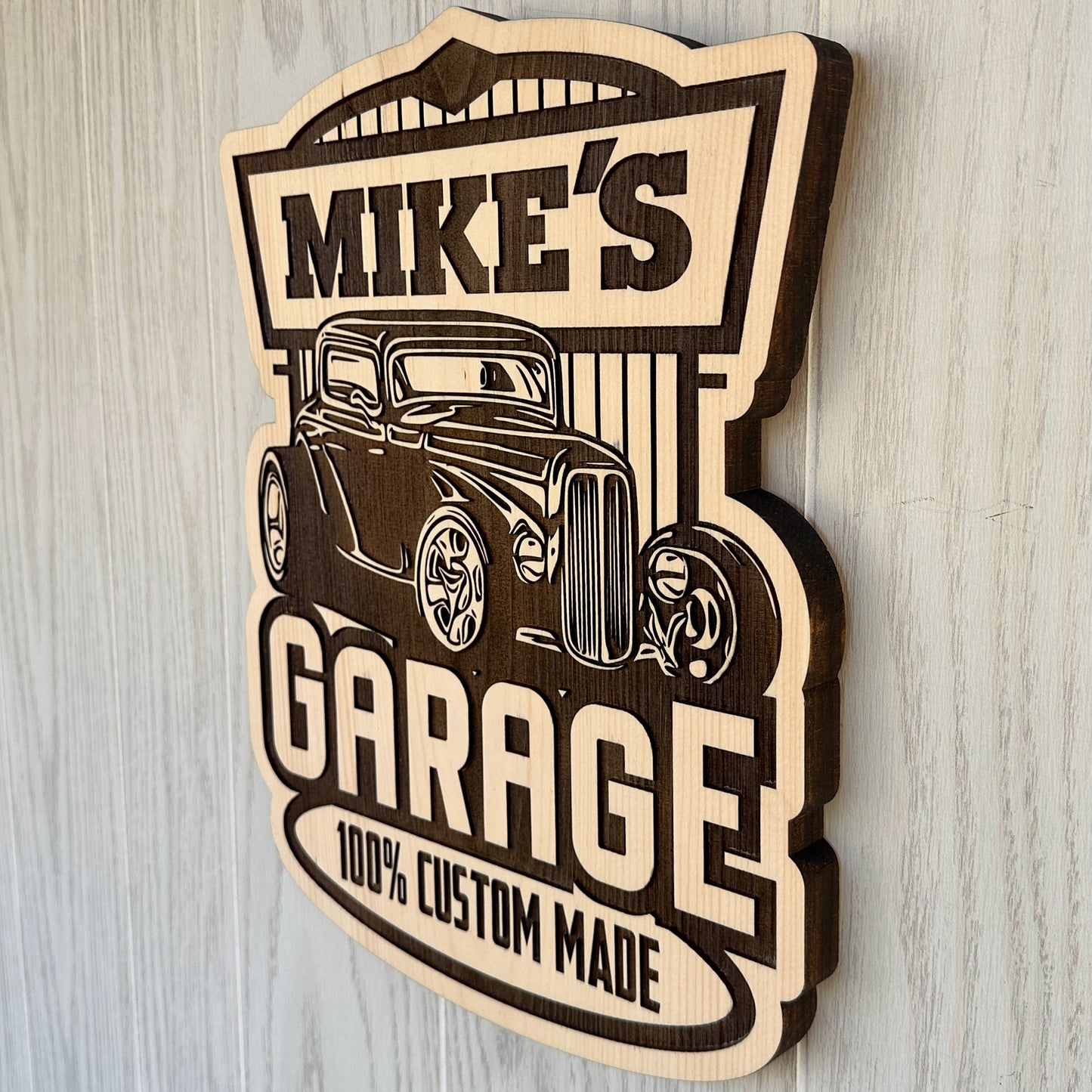 Custom Personalized 50's Hot Rod Garage Sign