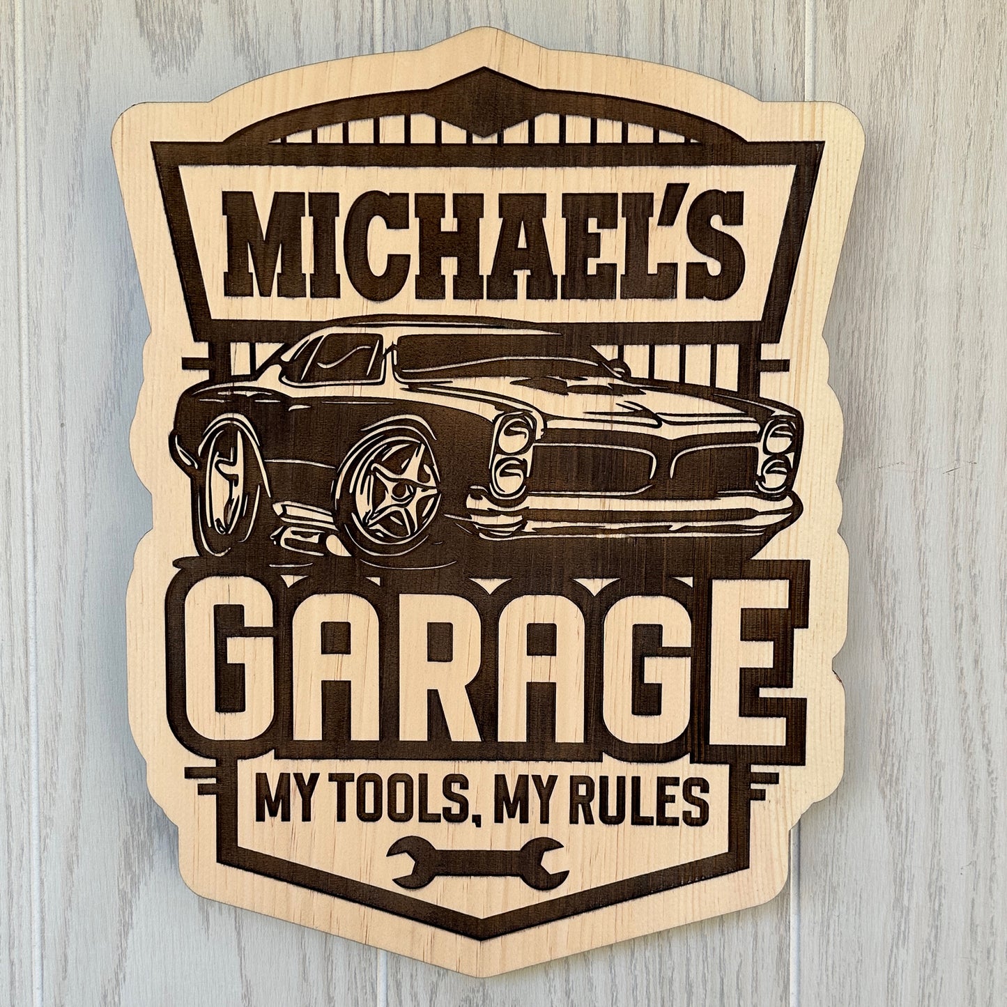 Custom Personalized Car Garage Sign