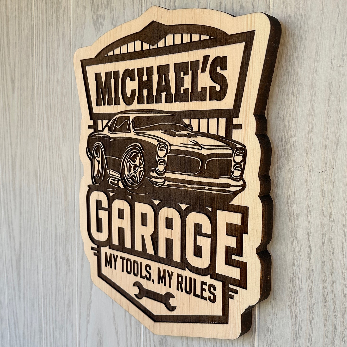 Custom Personalized Car Garage Sign