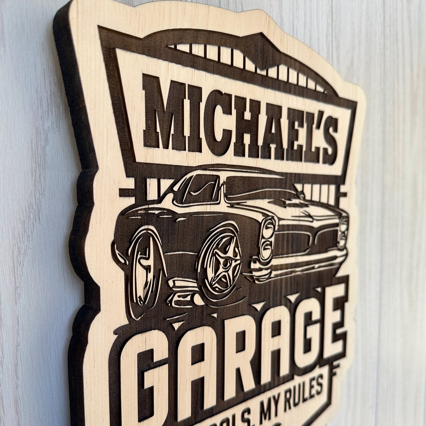 Custom Personalized Car Garage Sign