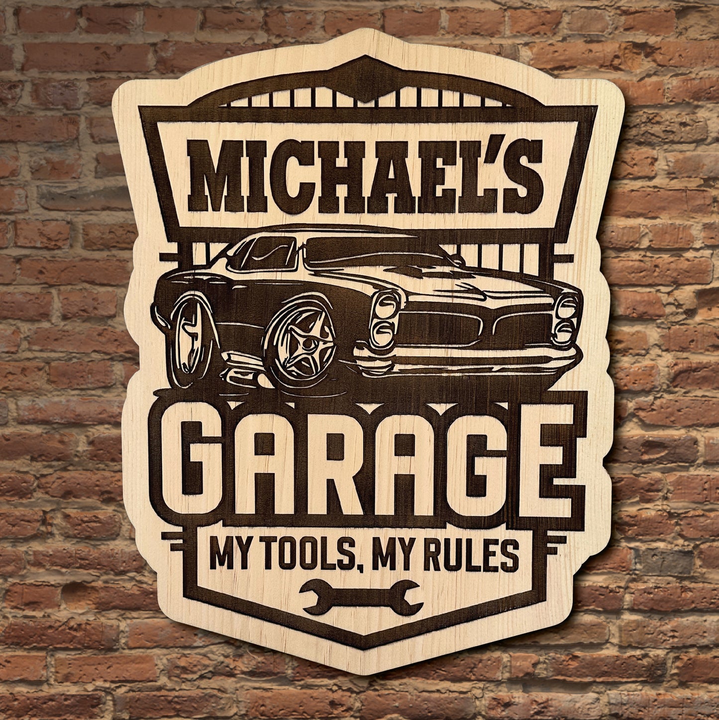 Custom Personalized Car Garage Sign