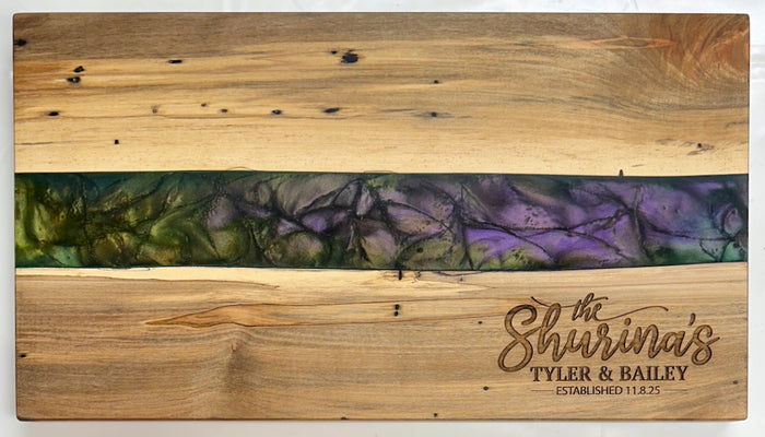 Personalized Epoxy Cutting Board