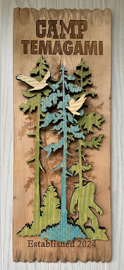 Multi-Layered Camp Sign