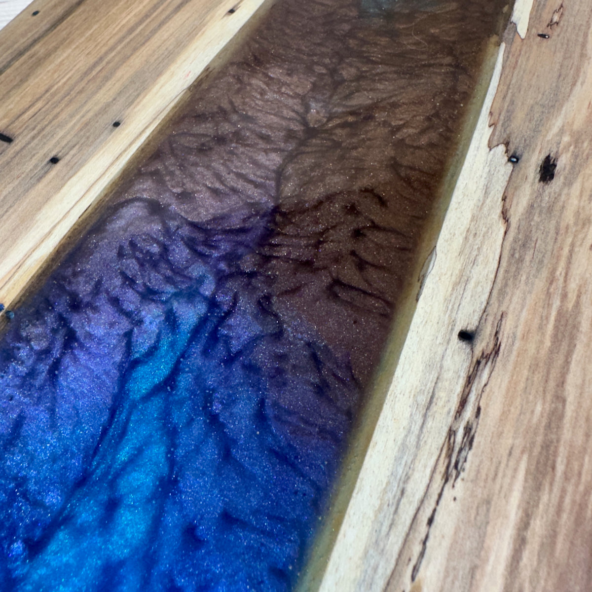 Handcrafted Epoxy Ambrosia Maple Hardwood Cutting Board