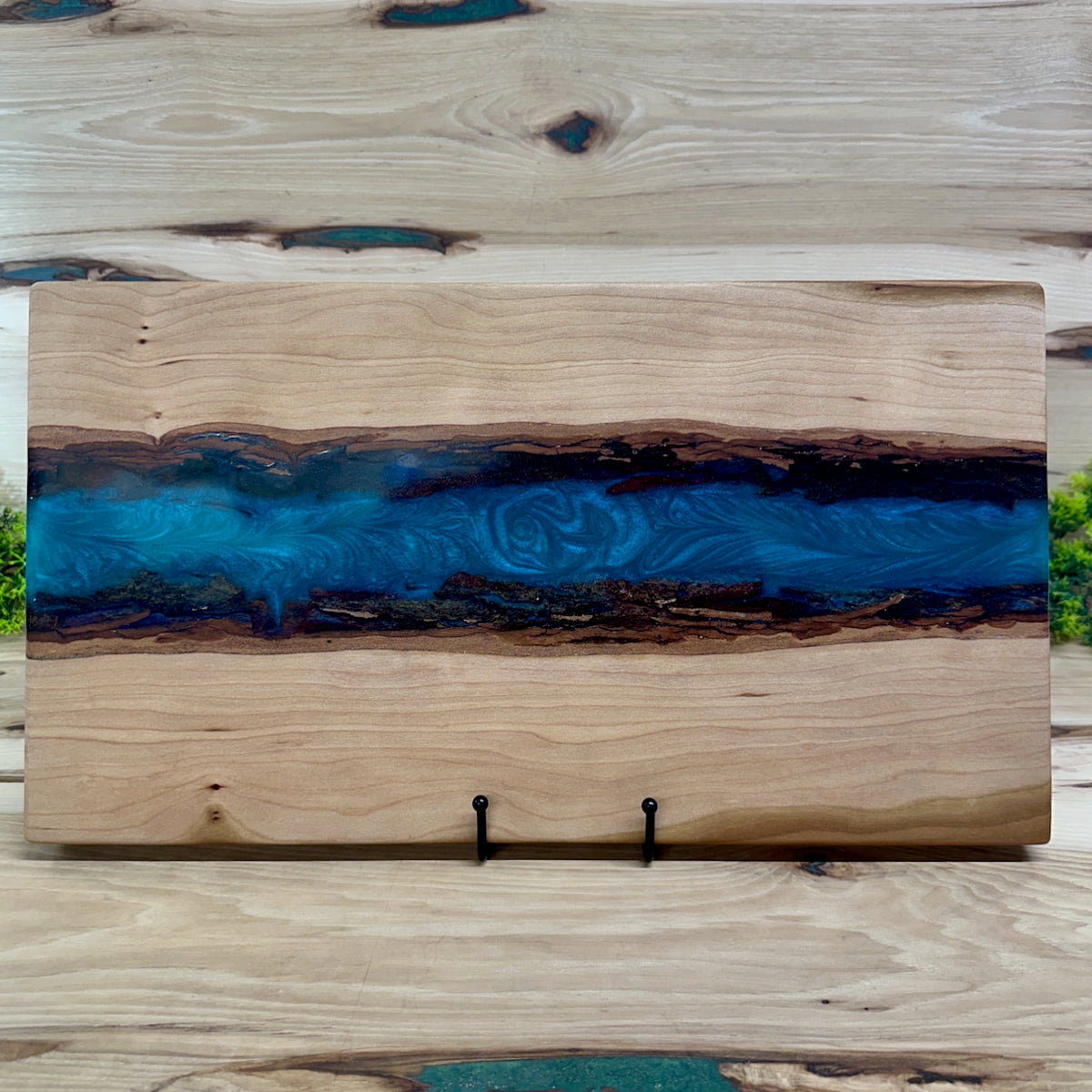 Handcrafted Epoxy Elm Hardwood Cutting Board
