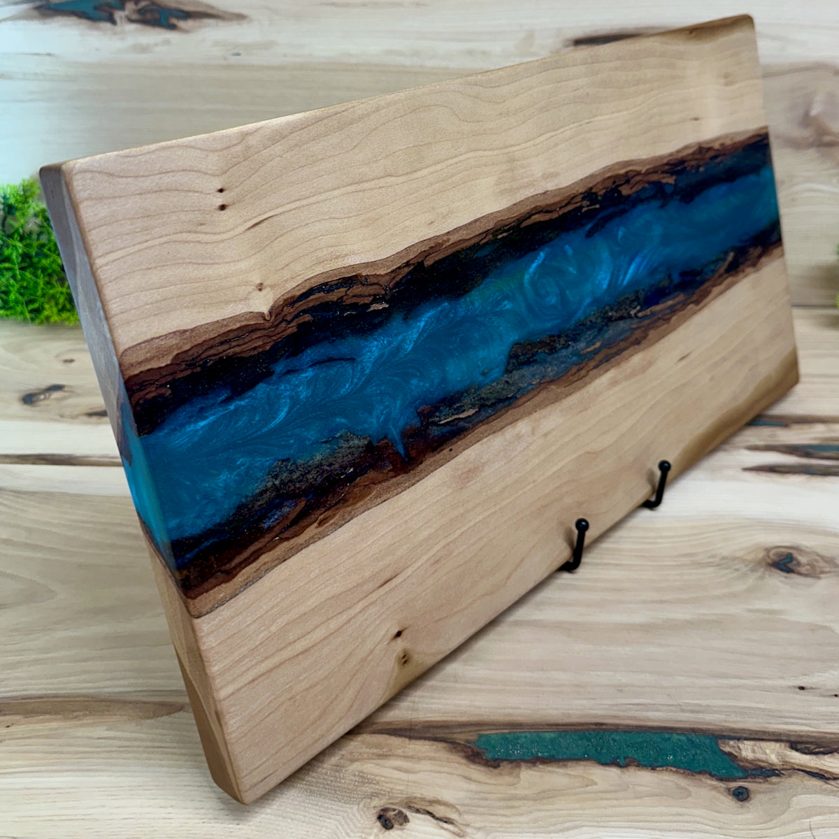 Handcrafted Epoxy Elm Hardwood Cutting Board