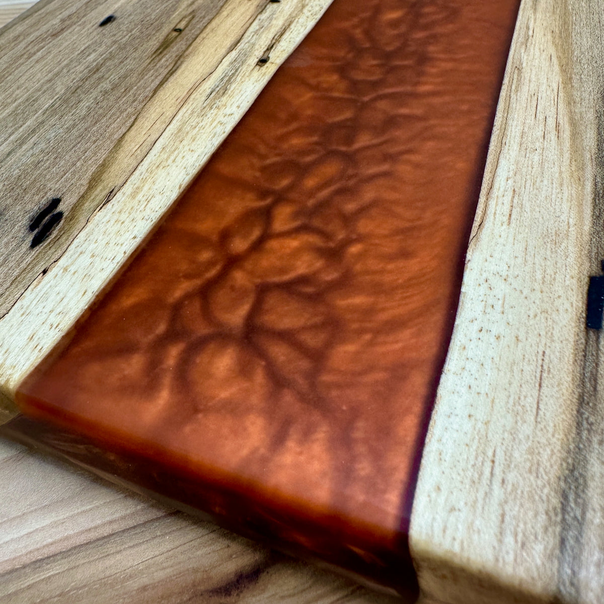 Handcrafted Epoxy Ambrosia Maple Hardwood Cutting Board