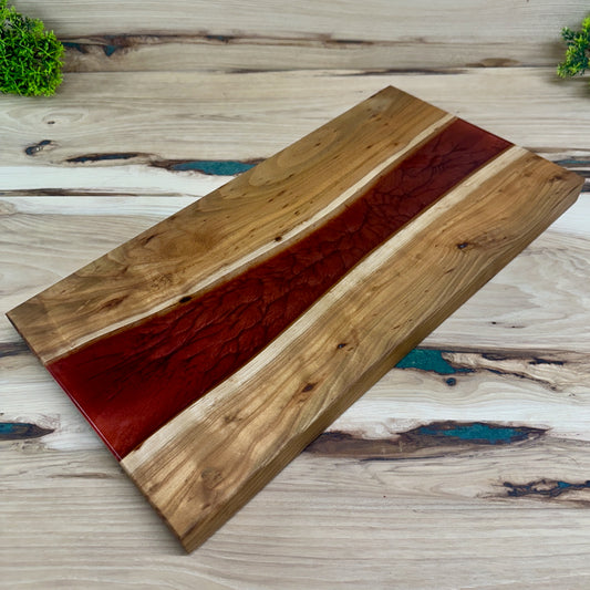 Handcrafted Epoxy Cherry Hardwood Cutting Board