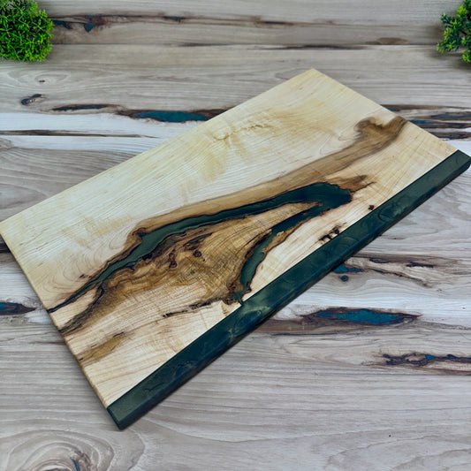 Handcrafted Epoxy Hickory Hardwood Cutting Board