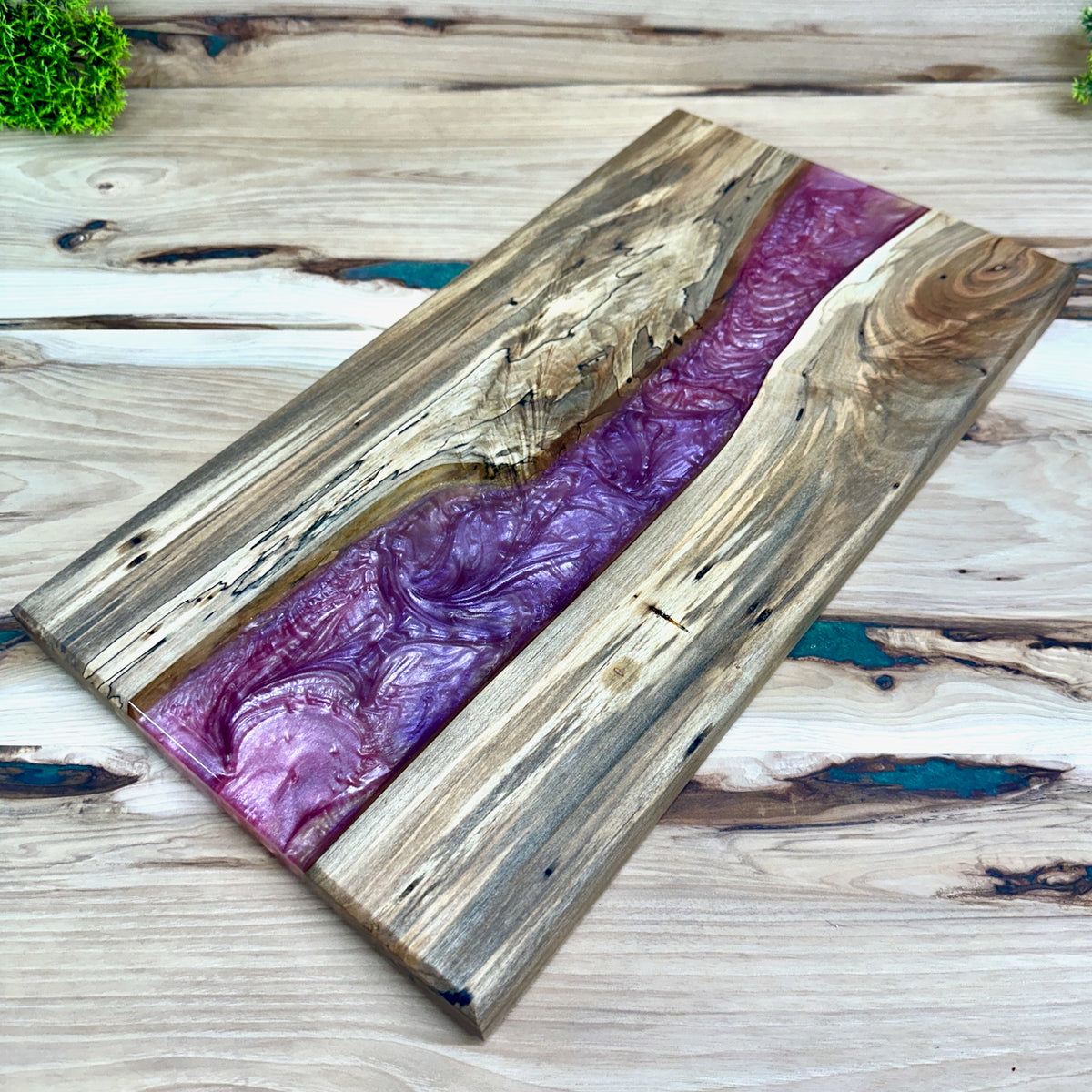 Handcrafted Epoxy Ambrosia Maple Hardwood Cutting Board