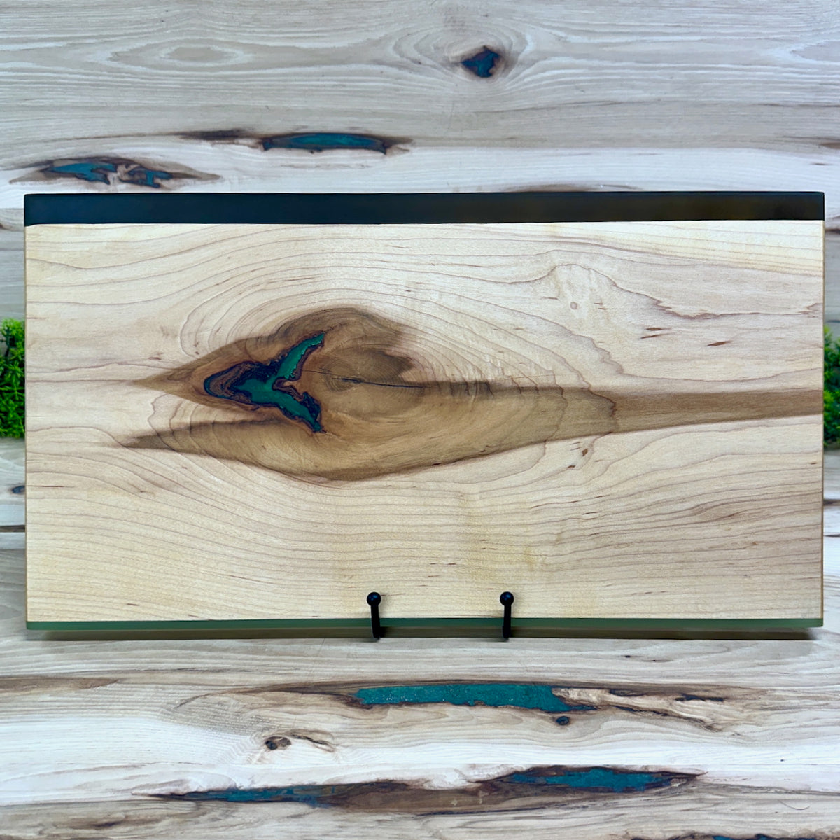 Handcrafted Epoxy Hickory Hardwood Cutting Board