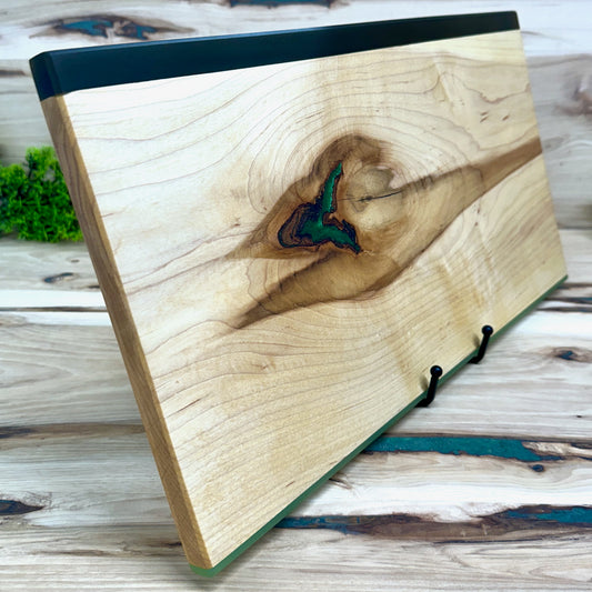 Handcrafted Epoxy Hickory Hardwood Cutting Board