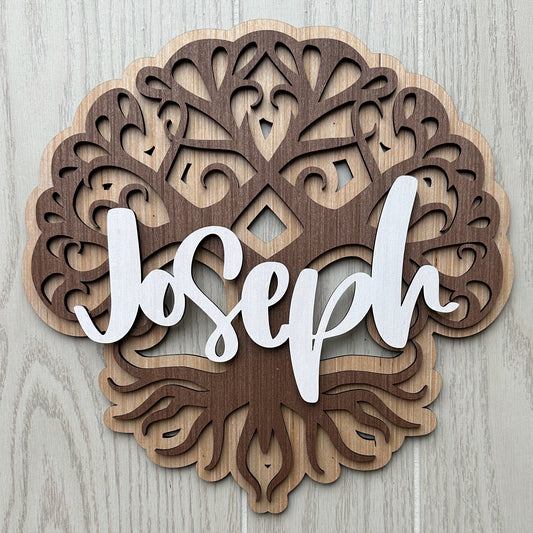 Tree of Life Triple Layered Name Sign